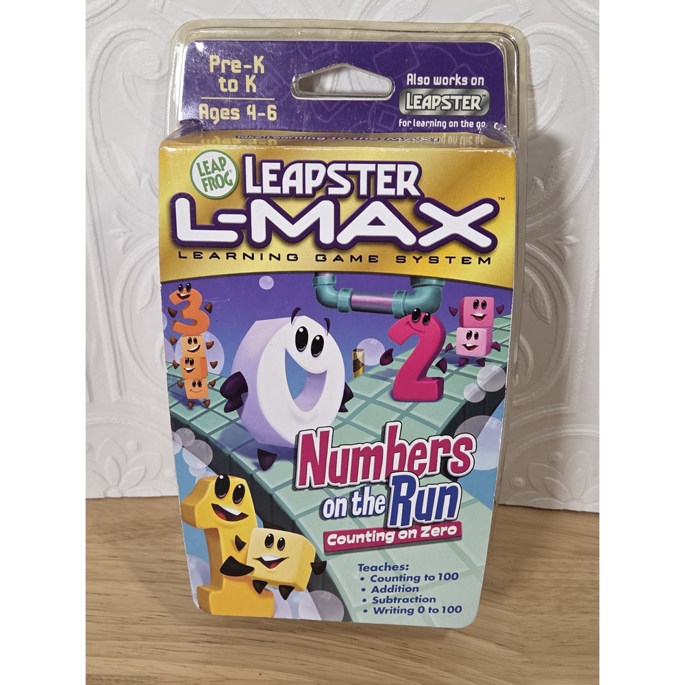 LeapFrog Leapster L-Max Numbers on the Run New Open Box